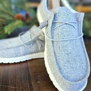 Men's Hey Dudes Wally Linen Gray Size 11